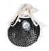 Filt Mini Bag in Black with Ivory Handles Bag Filt Bags Brand_Filt Shopping Bags Textiles_Shoppers 301NoirEcru