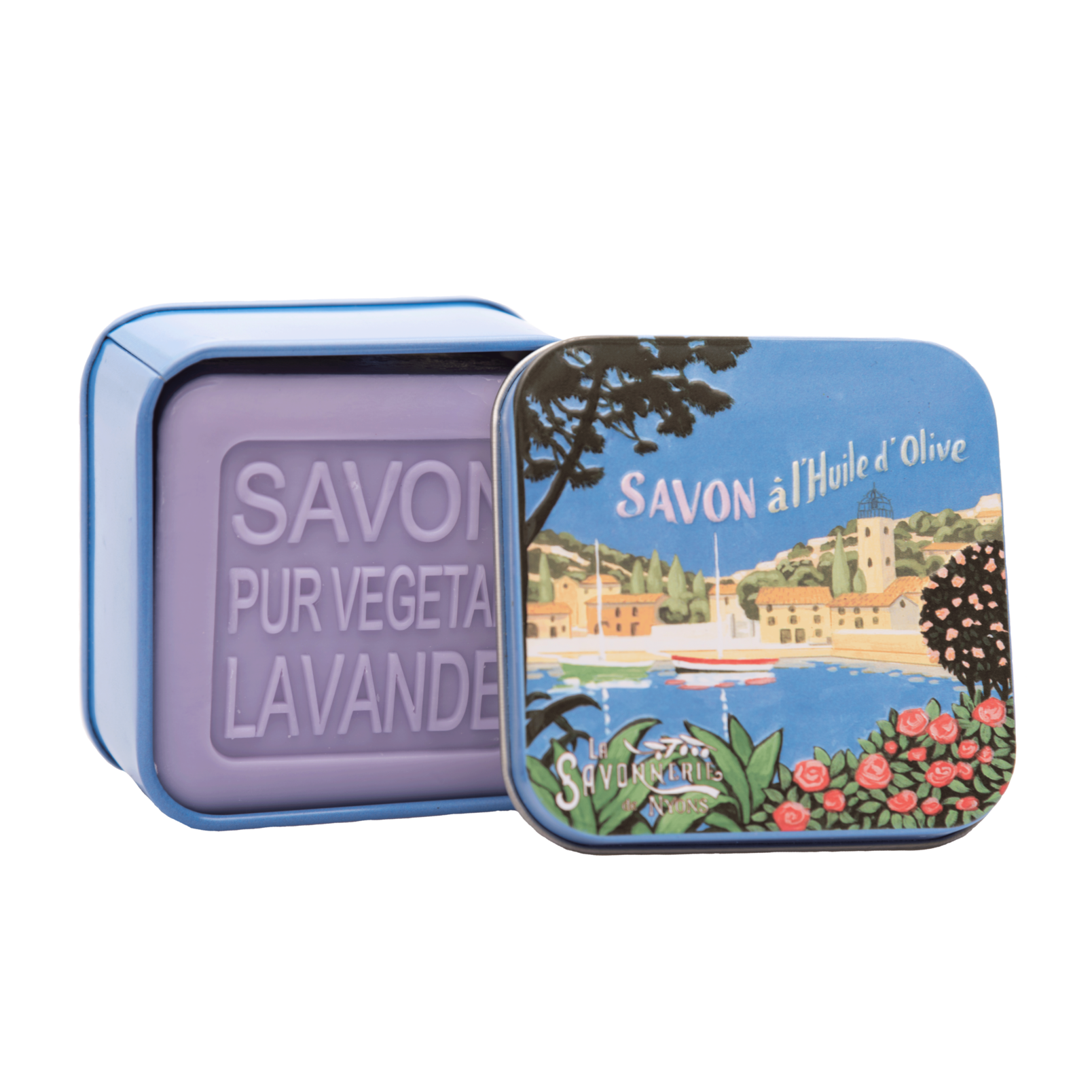 La Savonnerie de Nyons 100g Soap in Tin Box - Landscapes Provence Paysage Soap La Savonnerie de Nyons Back in stock Bath & Body_Bar Soap Brand_La Savonnerie de Nyons KTFWHS 30498-ouverte_7f53ead7-6563-4660-bf71-5d80482b9ff5
