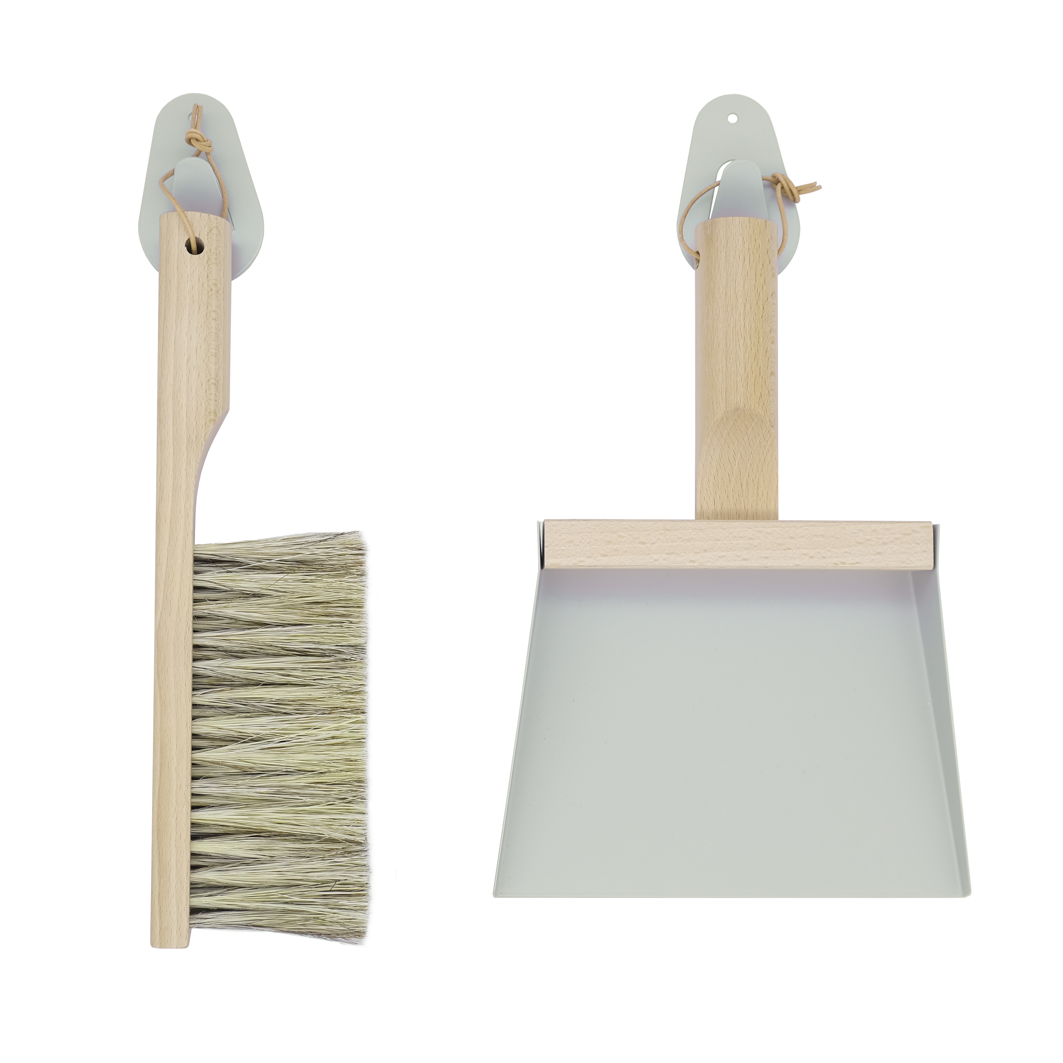 Andrée Jardin Mr. and Mrs. Clynk Dustpan & Natural Brush with Wall Hooks Set "Coffret" Gift Set Grey Utilities Andrée Jardin Back in stock Brand_Andrée Jardin Home_Broom Sets Home_Household Cleaning New Arrivals 3223_69c66cf9-f38c-4ba4-9894-f9de6ff7d68f