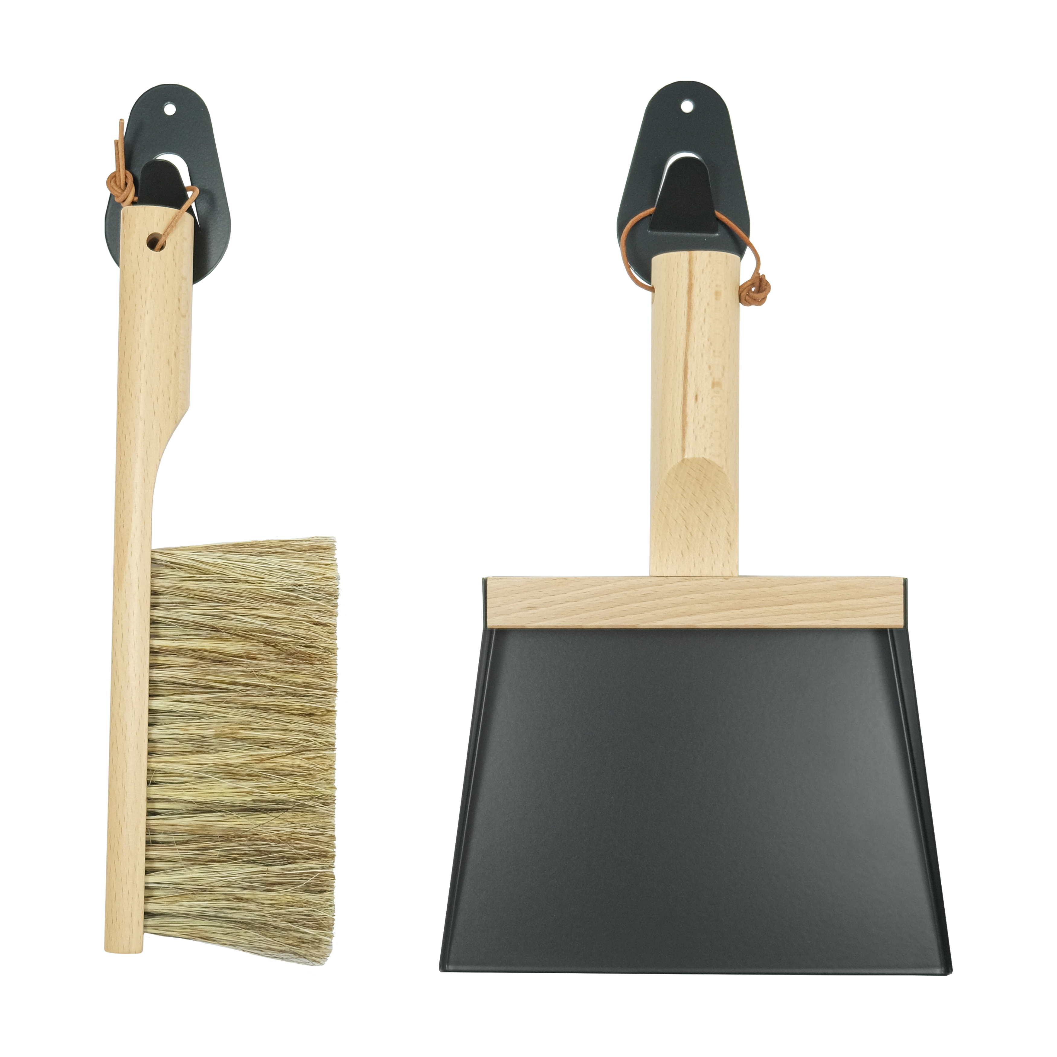 Andrée Jardin Mr. and Mrs. Clynk Dustpan & Natural Brush with Wall Hooks Set "Coffret" Gift Set Black Utilities Andrée Jardin Back in stock Brand_Andrée Jardin Home_Broom Sets Home_Household Cleaning New Arrivals 3253_aad96df0-88be-4ab3-8bd7-59efad83b816