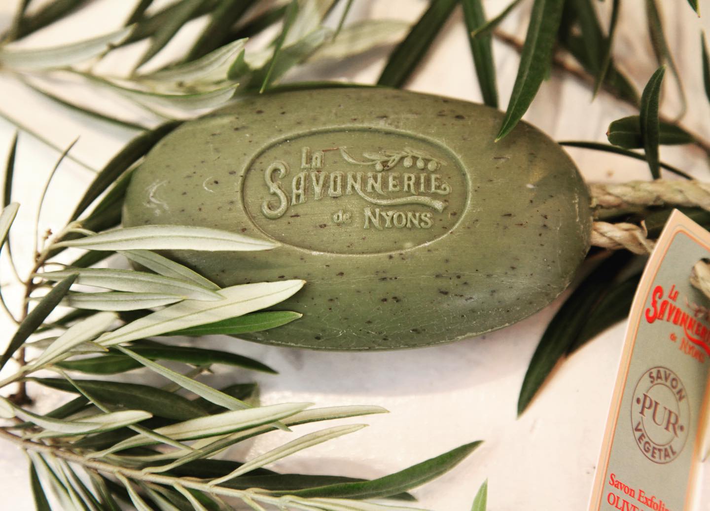 La Savonnerie de Nyons 220g Exfoliating Soap with Rope Soap La Savonnerie de Nyons Back in stock Bath & Body_Bar Soap Brand_La Savonnerie de Nyons KTFWHS 3800-32805ExfoliatingOliveSoapwithRope_d752a938-9e74-47a1-bde7-190c039a25fc