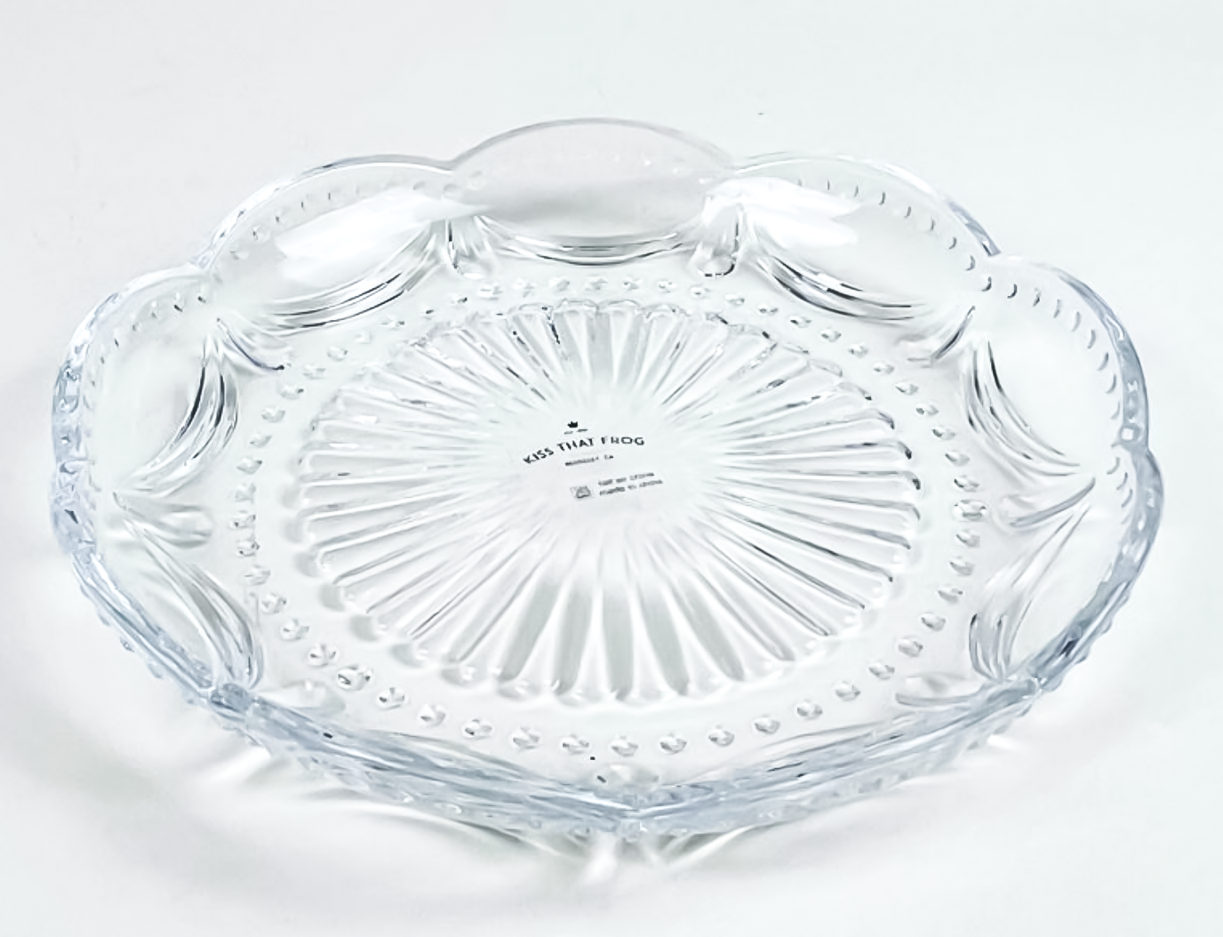 Vintage clear glass clearance plates