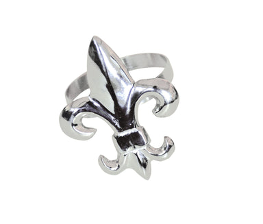 Silver Fleur de Lys Napkin Ring (Set of 4) Napkin Rings Kiss That Frog Kitchen_Dinnerware Kitchen_Serveware Pitchers Serveware 4702-0005
