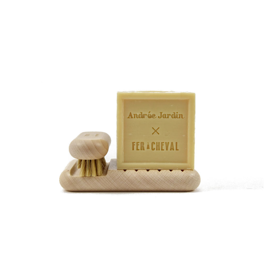 Andrée Jardin x Fer à Cheval Beech Wood Coffret Set Andrée Jardin Back in stock Bath & Body_Accessories Bath & Body_Bar Soap Bath & Body_Gift Sets Brand_Andrée Jardin Brand_Fer à Cheval Cubes Fer à Cheval 5300-7111-Beech-wood-AJ-x-Fer-a-Cheval-coffret-set