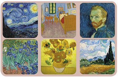 Van Gogh Coasters (Set of 6) Coasters French Nostalgia Brand_French Nostalgia Coasters Home_Coasters Home_French Nostalgia Spring Collection 5402-70963