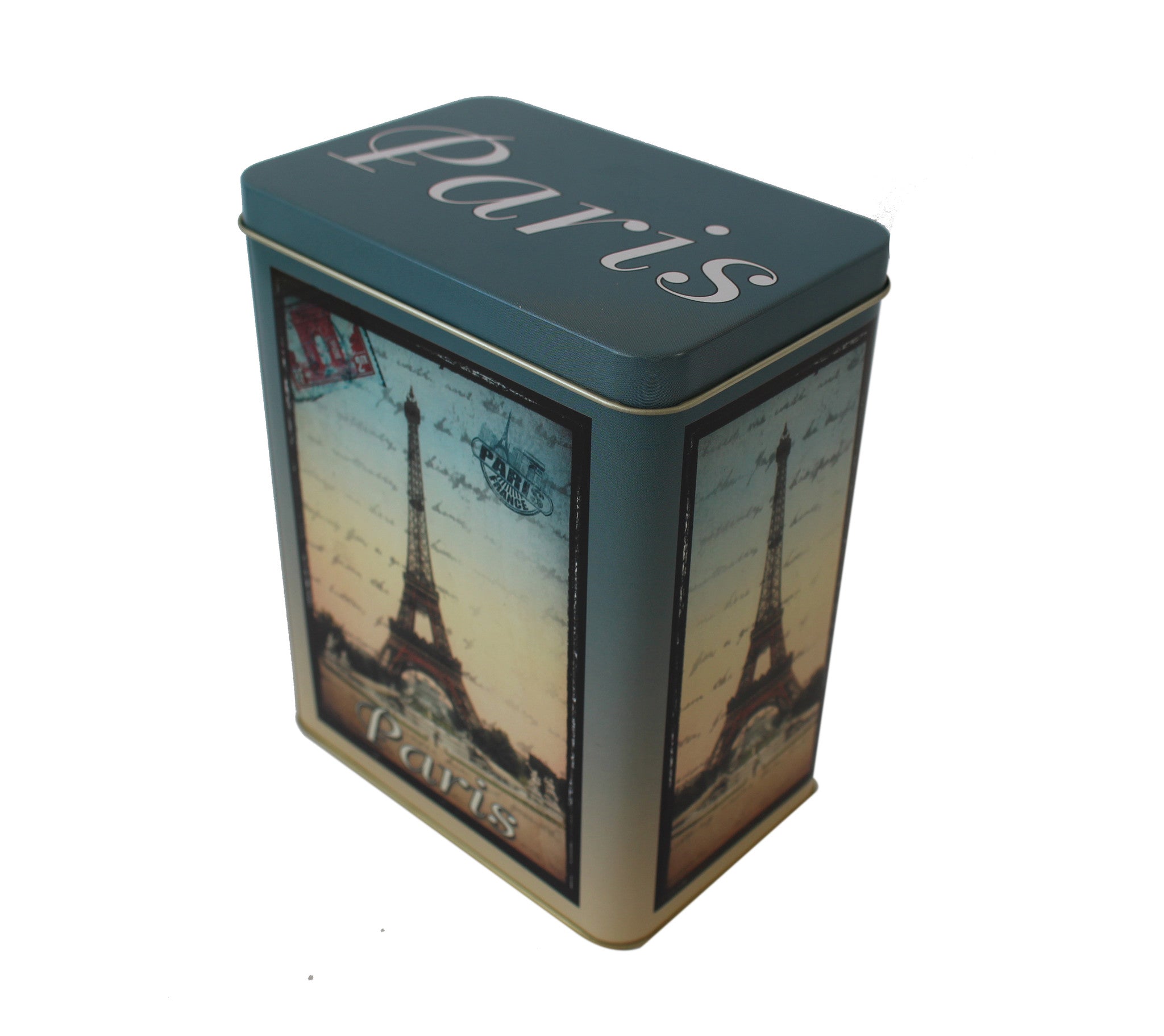 Eiffel Tower Large Tin Canister Gift Boxes & Tins French Nostalgia Brand_French Nostalgia Home_French Nostalgia Home_Gifts 5402-B257