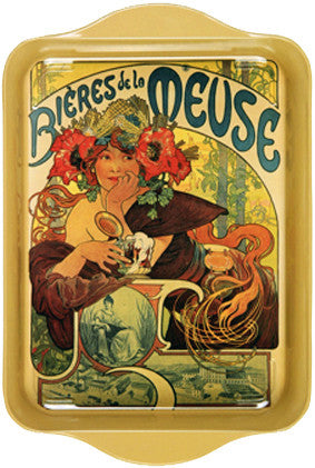Bieres de la Muse Mini Metal Tray Decorative Trays French Nostalgia Brand_French Nostalgia Home_Decorative Trays Home_French Nostalgia 5402-P10208
