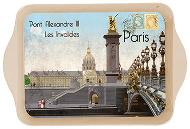 Paris Pont Alexandre III Mini Metal Tray Decorative Trays French Nostalgia Brand_French Nostalgia Home_Decorative Trays Home_French Nostalgia 5402-P10943