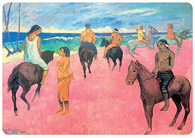 Gauguin Riders on the Beach Placemat Placemats French Nostalgia Brand_French Nostalgia Home_French Nostalgia Home_Placemats KTFWHS 612Qz7g2G1L._AC_SX679