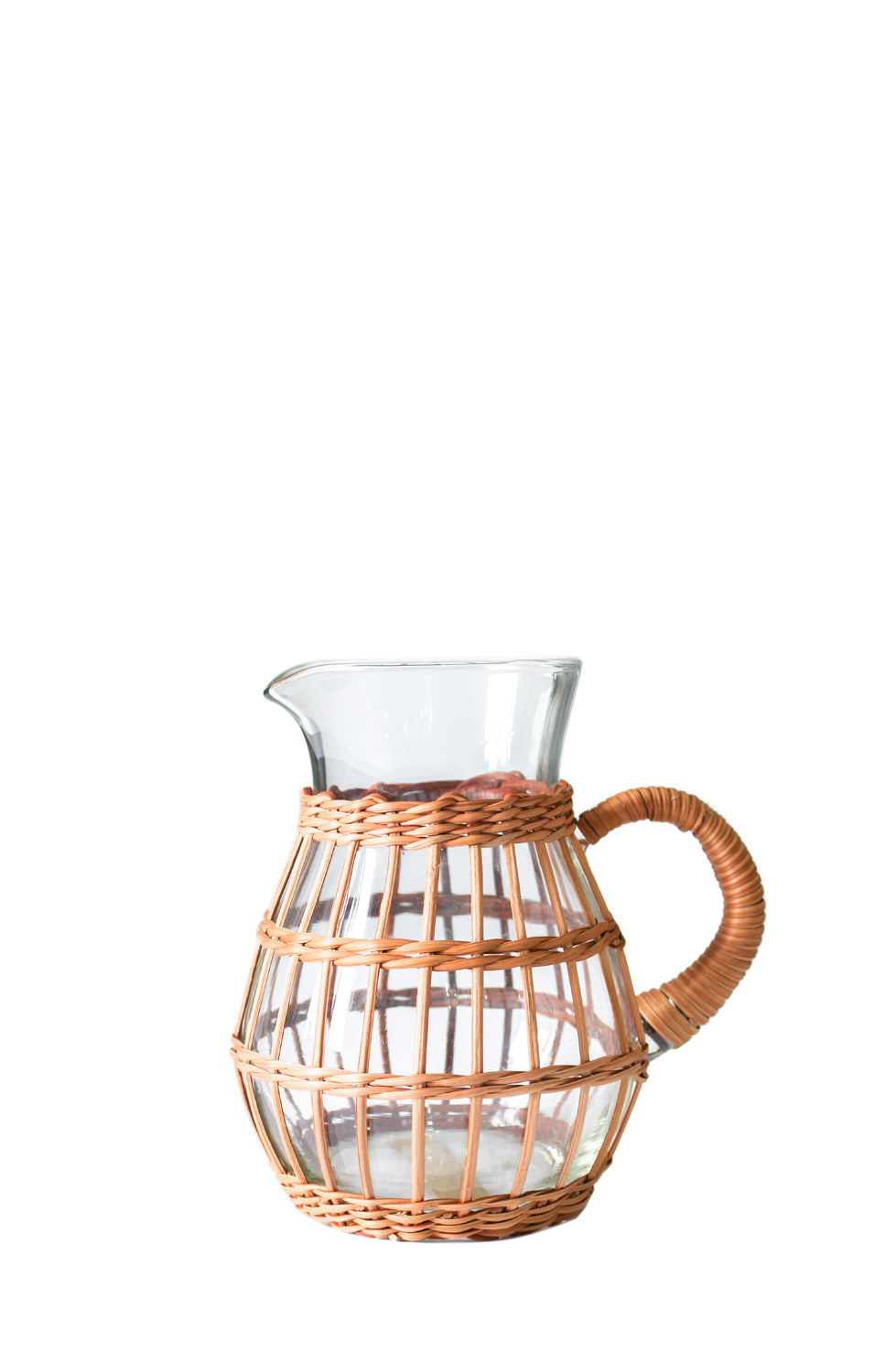 Rattan Cage Tall Pitcher Glass Rattan Carafes Pitchers Rattan 6880-CQ3592G