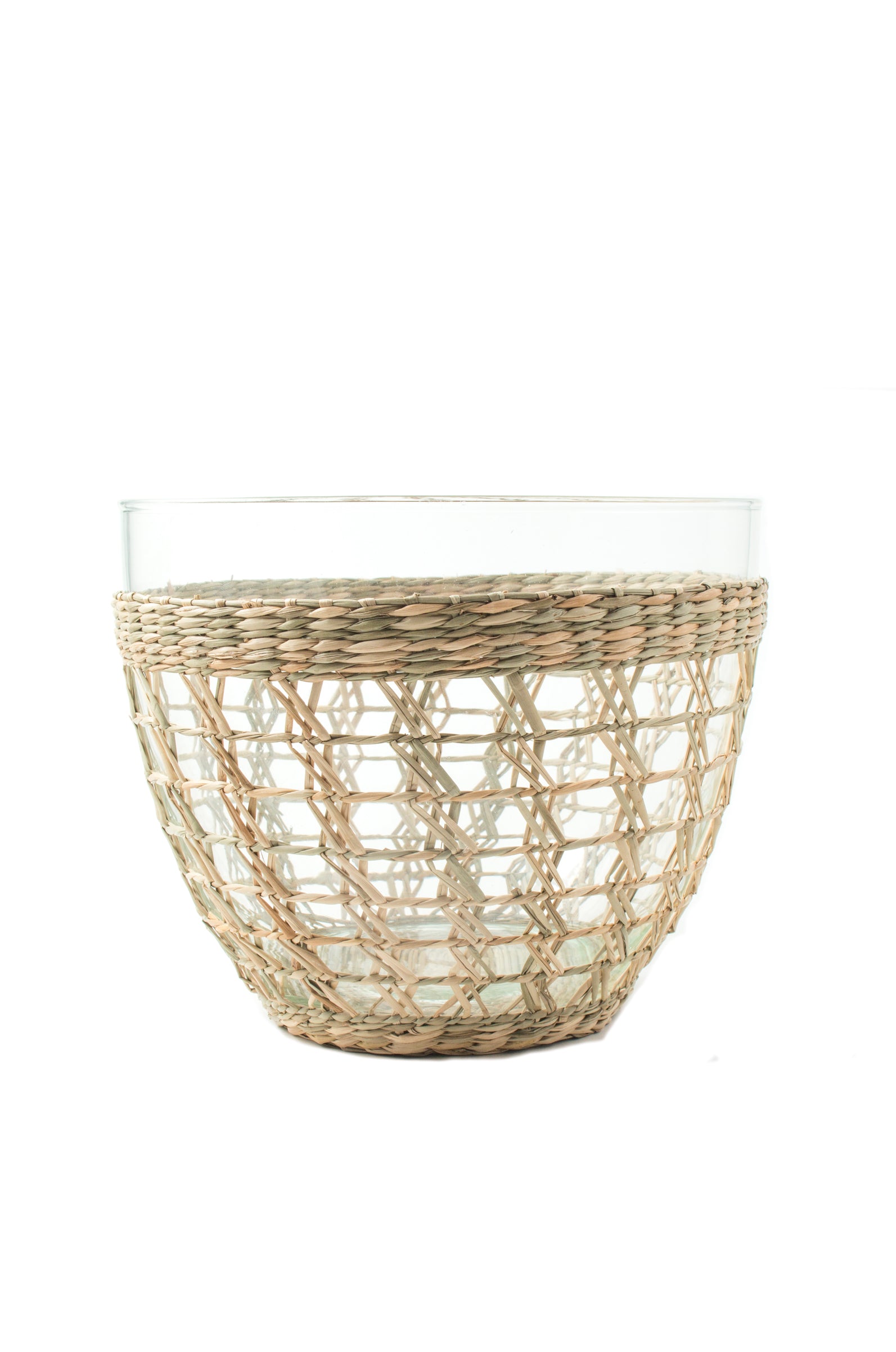 Seagrass Large Cage Salad Bowl Glass Seagrass Brand_Seagrass & Rattan Kitchen_Serveware Serving Pieces 6880-T8542