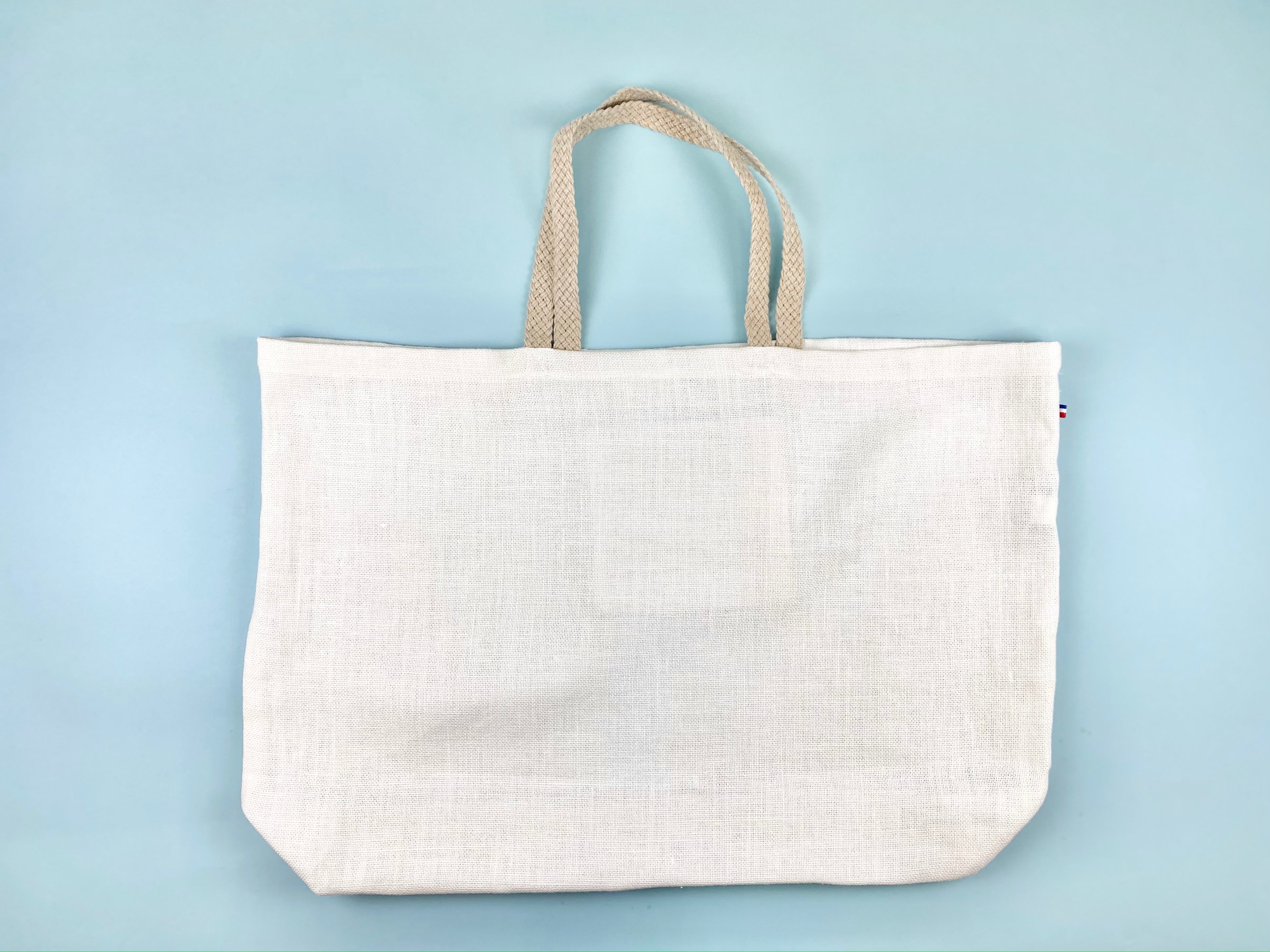 Thieffry Bagatelle Linen Tote Bag with Braided Handle and Inner Zipper Pocket Cream Textile Thieffry Brand_Thieffry New Arrivals Shopping Bags Textiles_Tote Bags Thieffry 7410-3047BagatelleCreamThieffryShoppingBag_BraidedHandle_InnerZipperPocket_55c74ffc-07b2-4e87-a64f-db0d198ce642