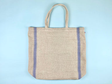 Monogramme Thieffry Linen Tote with Braided Handle and Inner Zipper Pocket Blue Textile Thieffry Brand_Thieffry New Arrivals Shopping Bags Textiles_Tote Bags Thieffry 7414-0031MonogrammeBlueThieffryBeachTote_BraidedHandle_InnerZipperPocket_140086e6-bce5-4415-90a5-da0e8876dbce