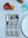 Thieffry Utensil Holder Tableware Thieffry Brand_Thieffry Home_Decor Kitchen_Tableware New Arrivals 7421-007_UtensilHolderSegmentedWhiteStripes_3