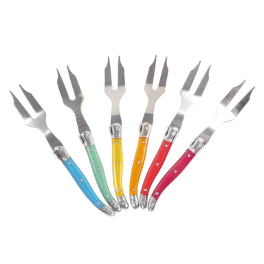 Laguiole Rainbow Mini Cheese Forks (Set of 12) Cutlery Laguiole Brand_Laguiole Cheese Sets Kitchen_Dinnerware Kitchen_Kitchenware Laguiole Loose Mini Rainbow Utensils Mini Cheese Sets Rainbow 7900-10549N_Laguiole-Rainbow-Set-of-12-Mini-Charcuterie-Forks