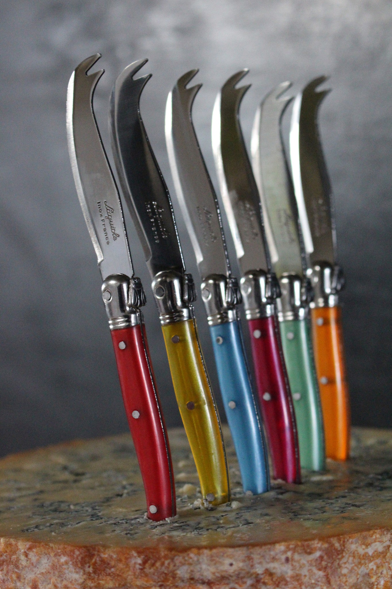 Laguiole Rainbow Mini Fork Tipped Cheese Knives (Set of 12) — Kiss