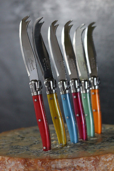 Laguiole Rainbow Mini Fork Tipped Cheese Knives (Set of 12) Cutlery Set Laguiole Brand_Laguiole Flatware Sets Kitchen_Dinnerware Kitchen_Kitchenware Laguiole Mini Cheese Sets Rainbow 7900-1055712N