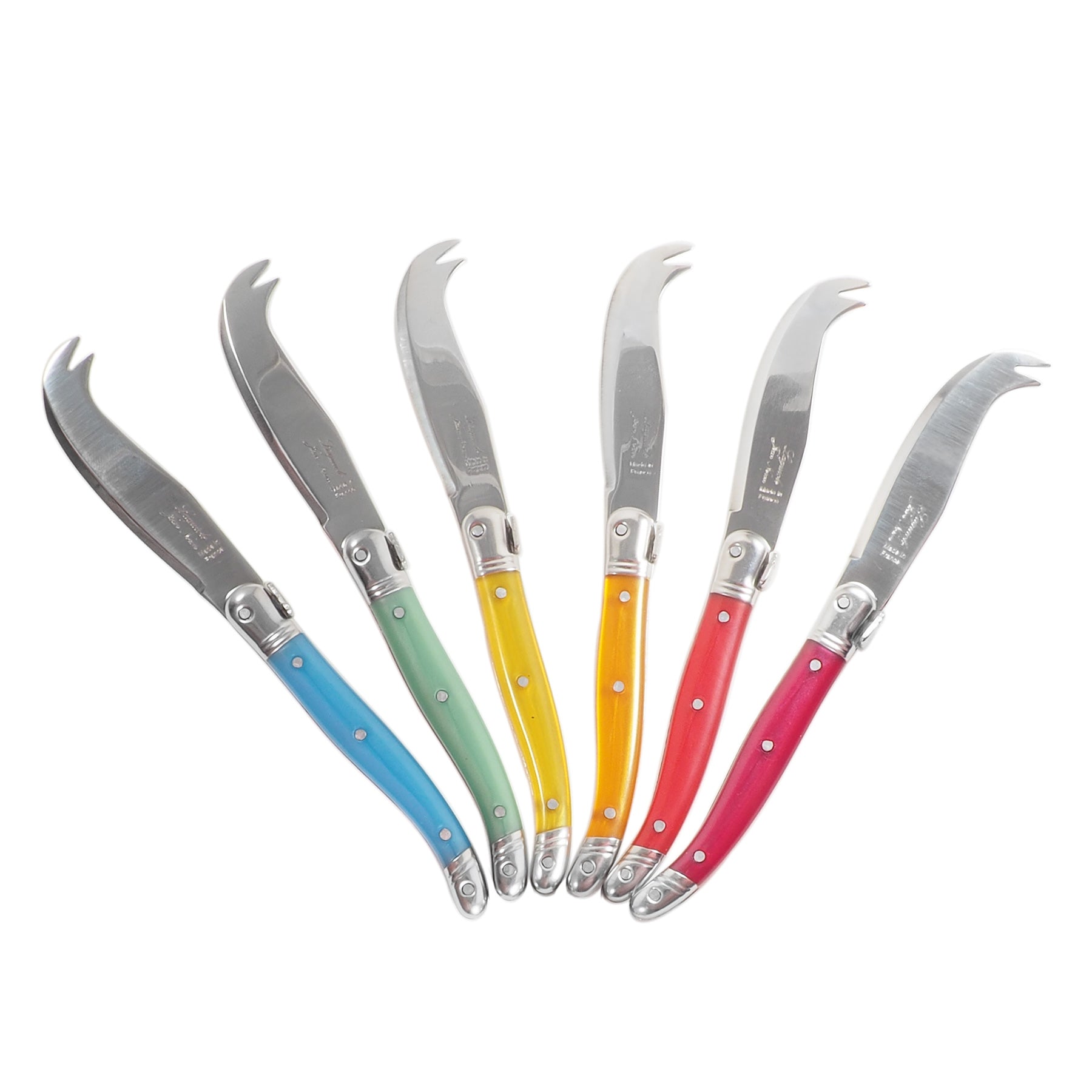 Laguiole Rainbow Mini Fork Tipped Cheese Knives (Set of 12) — Kiss That Frog