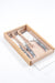 Laguiole Mini Black Marble Cheese Set in Wooden Box with Acrylic Lid (Set of 3) Cutlery Set Laguiole Brand_Laguiole Cheese Sets Gift Sets Kitchen_Dinnerware Kitchen_Kitchenware Laguiole Loose Mini Rainbow Utensils Mini Cheese Sets 7900-3300_BLK-Laguiole-Mini-Black-Cheese-Set-in-Clear-Top-Wooden-Box-_Set-of-3__Web