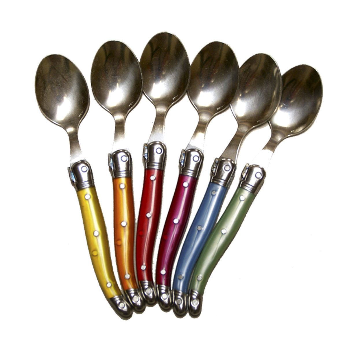 Rainbow Laguiole Coffee Spoon (Set of 12) Cutlery Laguiole Brand_Laguiole Flatware Sets Kitchen_Dinnerware Laguiole Loose Mini Rainbow Utensils Rainbow 7900-60543N
