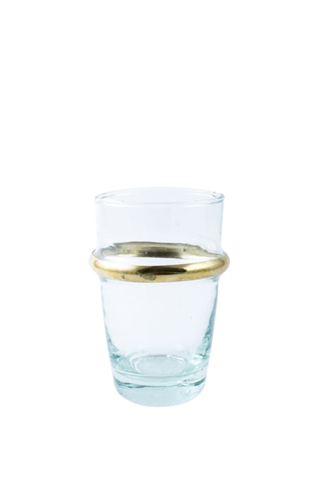 Beldi Espresso Glass with Gold Ring Glass Kessy Beldi Brand_Kessy Beldi Brand_Une Vie Nomade Kitchen_Drinkware Wine Glasses 8000-B1_CG_Beldi-Espresso-Glass-with-Gold-Ring_Web