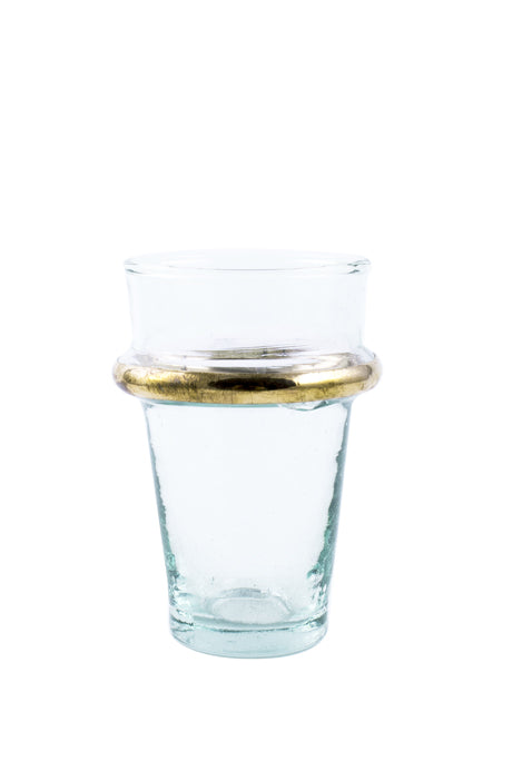 Beldi Large Glass with Gold Ring Glass Kessy Beldi Brand_Kessy Beldi Brand_Une Vie Nomade Kitchen_Drinkware Wine Glasses 8000-B6_CG-Beldi-Large-Glass-Clear-with-Gold-Ring_web