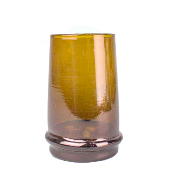Beldi Large Tapered Tumbler Brown Glass Kessy Beldi Brand_Kessy Beldi Brand_Une Vie Nomade Kitchen_Drinkware Wine Glasses 8000-L8-B-Brown-Recycled-Glass-Kessy-Beldi-Tapered