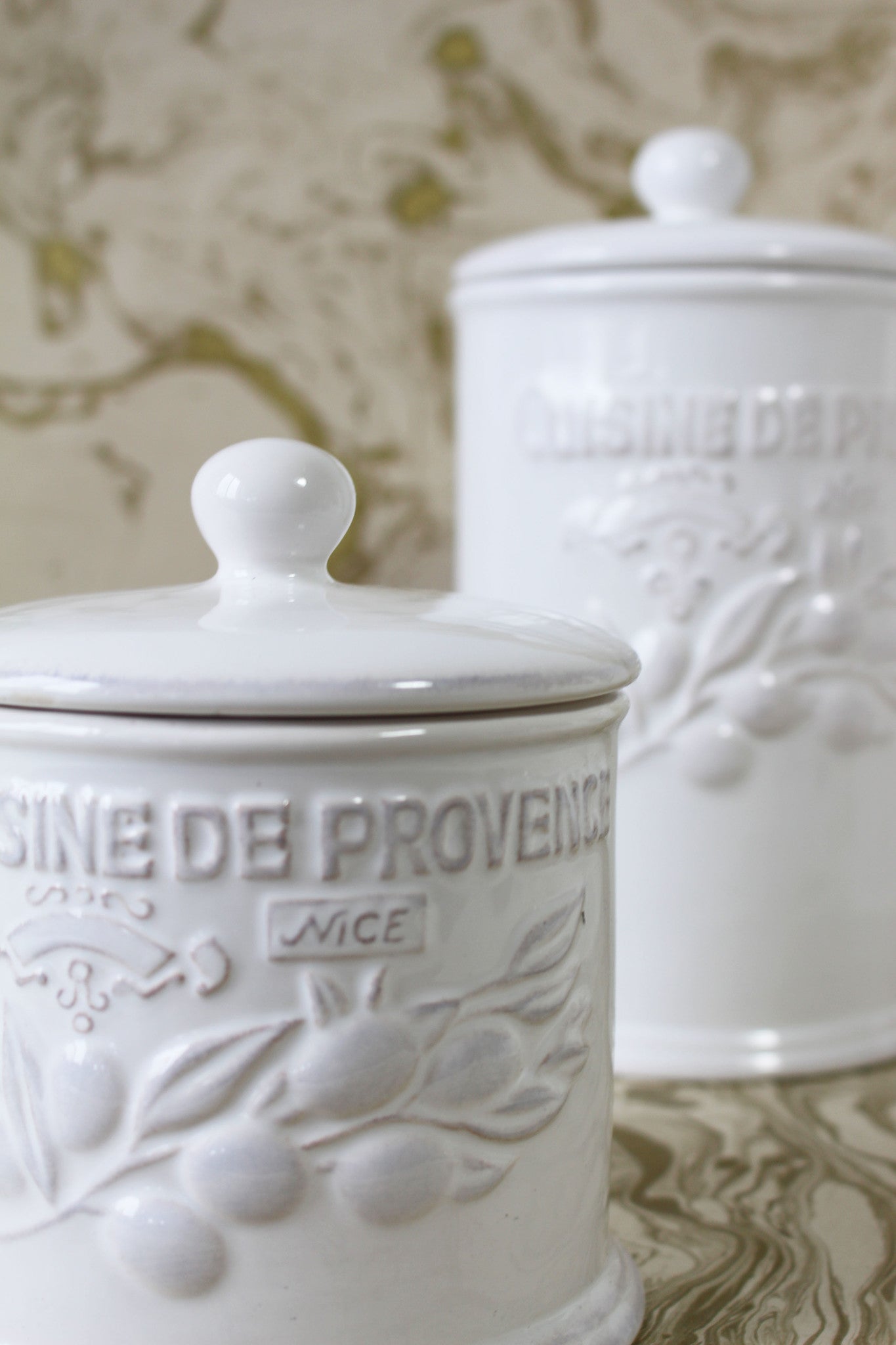 Cuisine De Provence Small Canister Ceramic Cuisine de Provence Brand_Cuisine de Provence CLEAN OUT SALE Kitchen_Storage Spring Collection 9030-1005-2