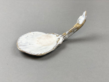 Yarnnakarn Oceanology Paper Cockle Appetizer Spoon - Individual Ceramic Yarnnakarn Accents Brand_Yarnnakarn Vases 9800-OCT017PaperCockleAppetizerSpoon