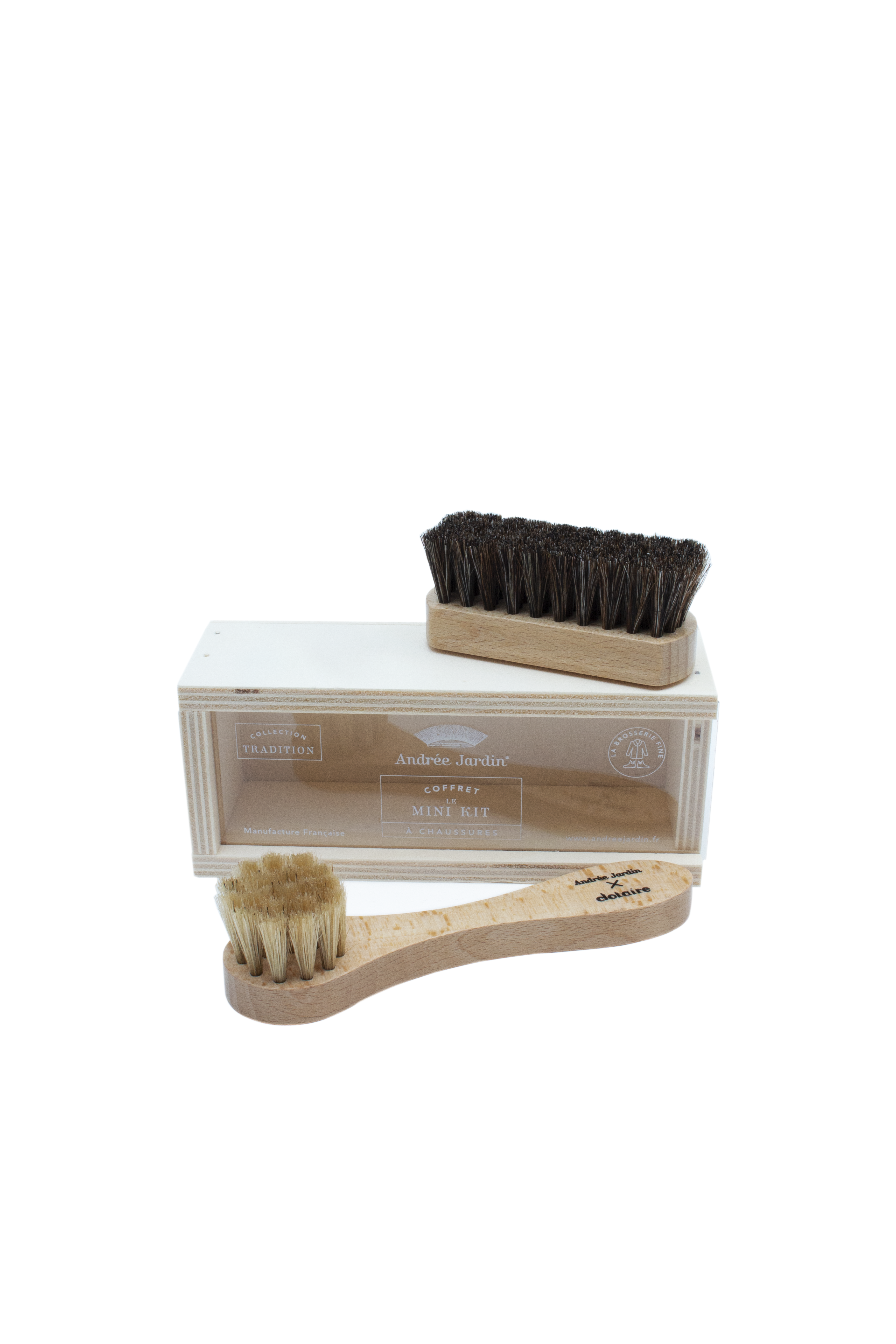 Andrée Jardin New Mini Shoe Care Kit in Pencil Box Andrée Jardin Andrée Jardin Back in stock Brand_Andrée Jardin Home_Household Cleaning Shoe & Textile Brushes Andree_Jardin_New_Mini_Shoe_Care_Kit_2