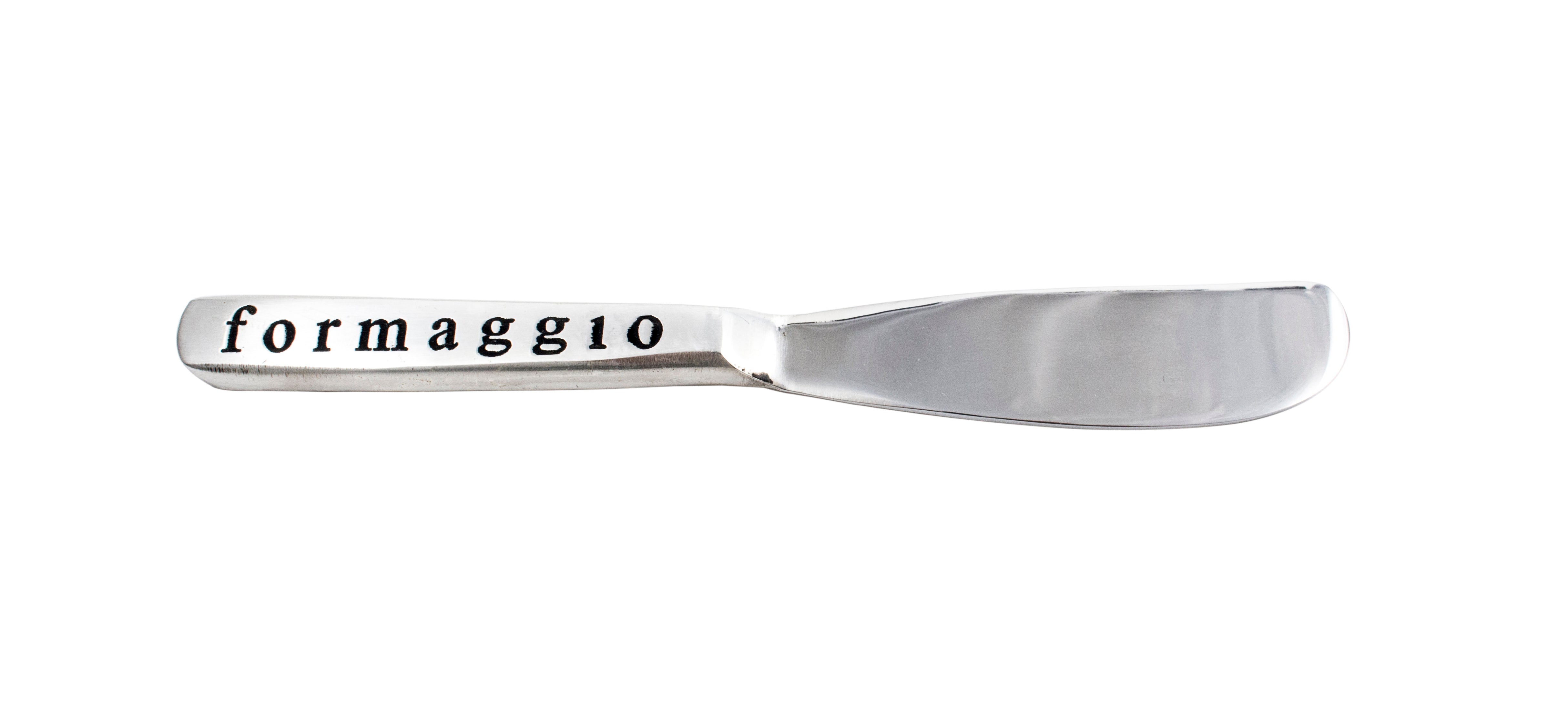 Vineyard Table Engraved "Formaggio" Cheese Spreader Utensils Vineyard Table Brand_Vineyard Table CLEAN OUT SALE Kitchen_Dinnerware KTFWHS BRS-2316_formaggio