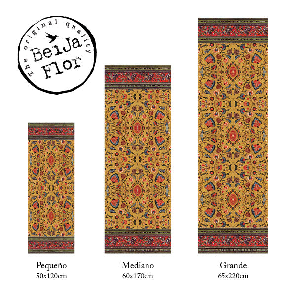 Beija Flor Bohemian Garden Marigold Floor Mat (Buy 2 Get 1 Free!) Rugs Beija Flor Brand_Beija Flor Home_Decor Home_Floor Mats Bg8-Sizechart