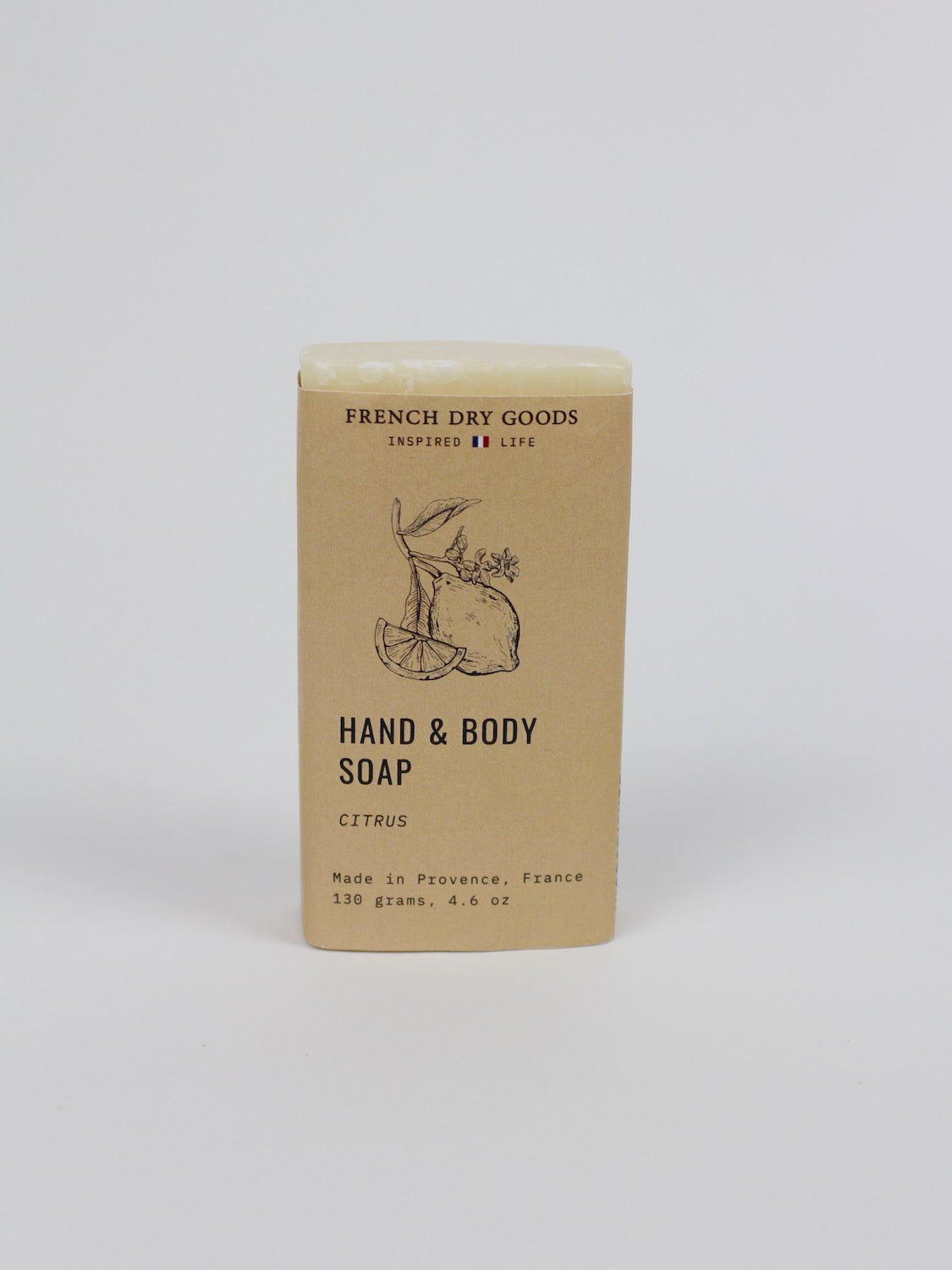 Hand & Body Bar Soap Citrus 130 grams French Dry Goods Bath & Body_Bar Soap Brand_French Dry Goods New Arrivals new arrivals 2023 Citrus_Solid_Soap
