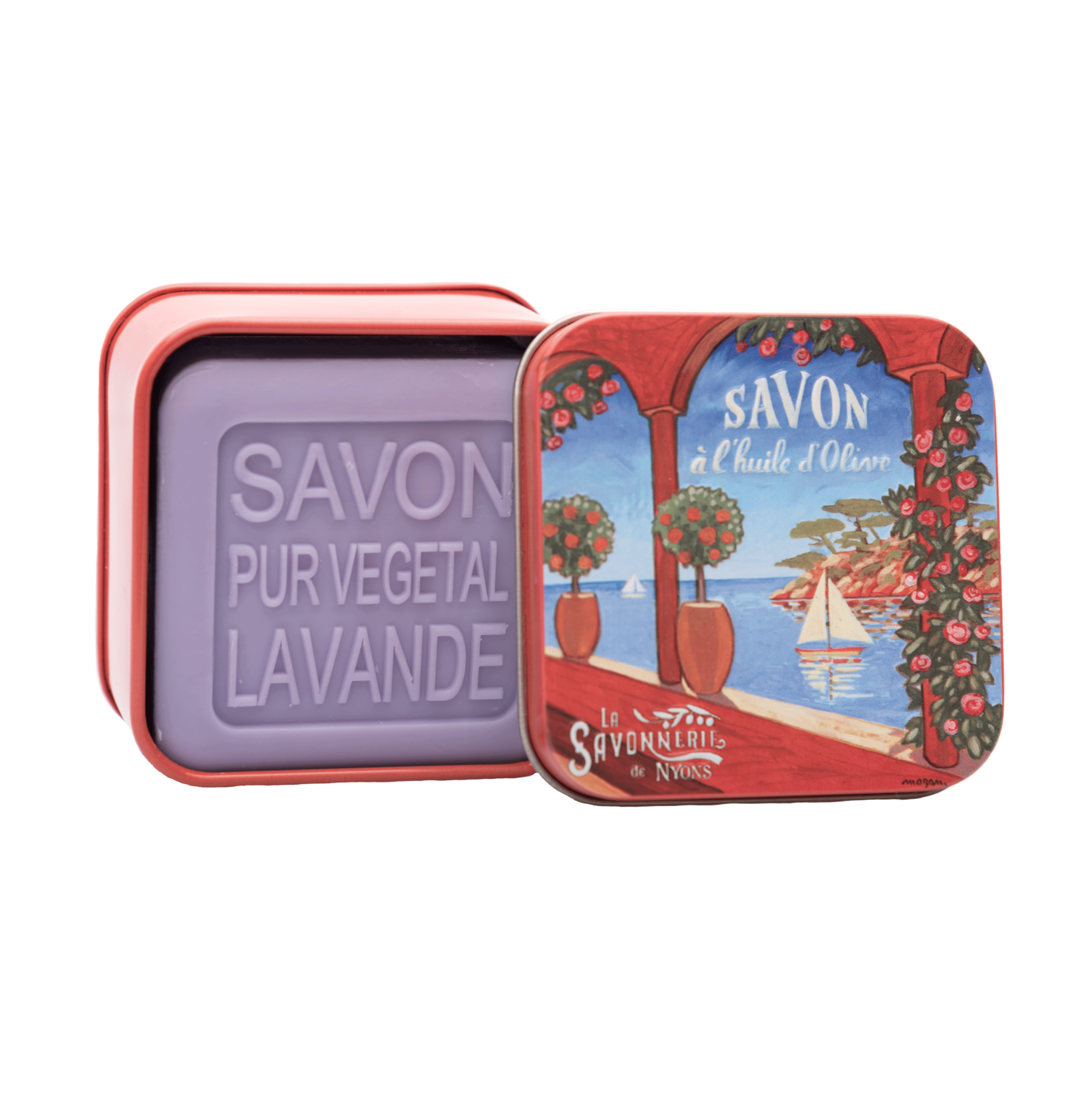 La Savonnerie de Nyons 100g Soap in Tin Box - Landscapes Côte d'Azur Rivièra Soap La Savonnerie de Nyons Back in stock Bath & Body_Bar Soap Brand_La Savonnerie de Nyons KTFWHS Coted_AzurRiviera