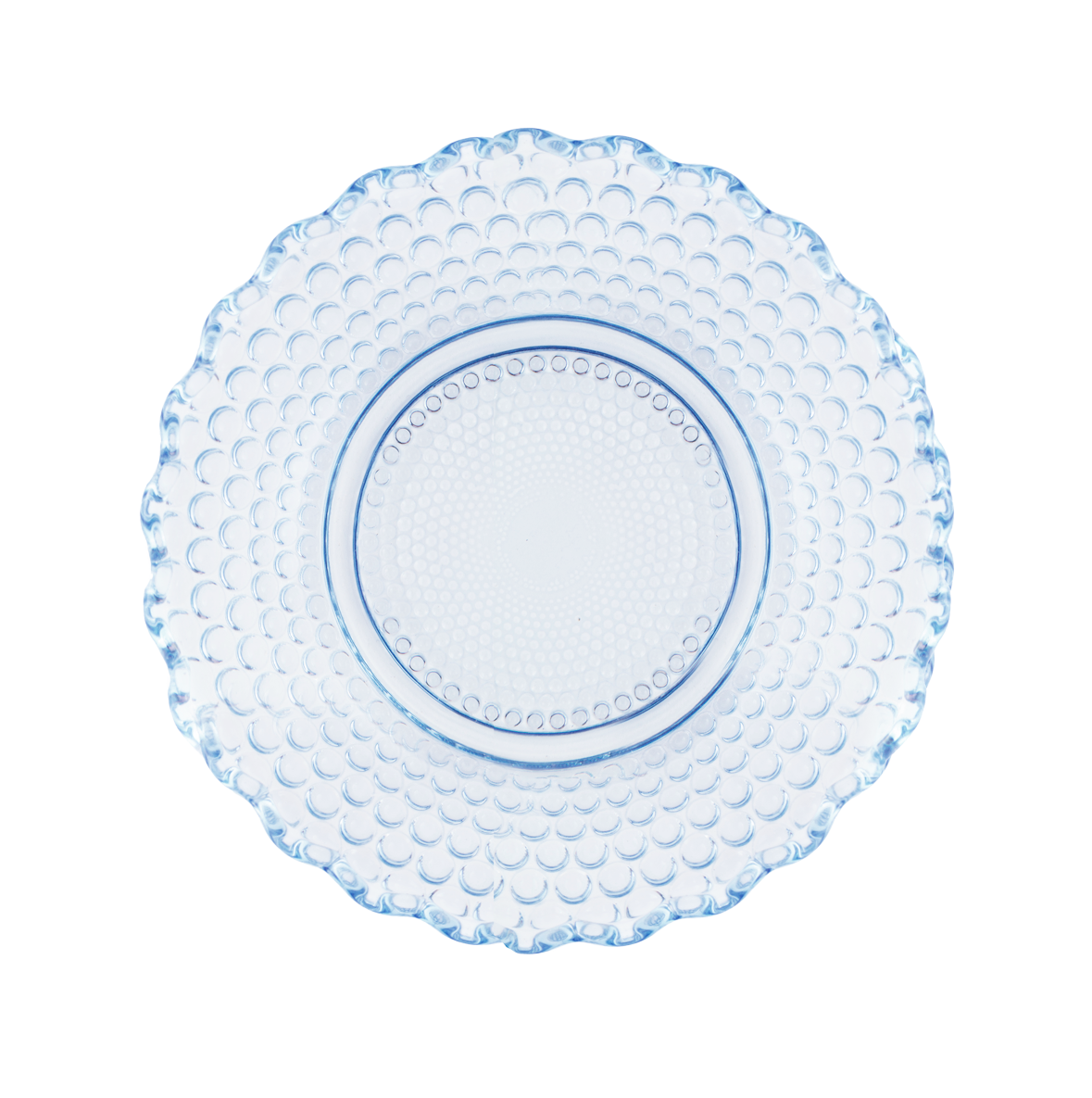 Dentelle Petit Point Glass Plate Blue Glass Dentelle Brand_Dentelle Dentelle Glass Plates Dinnerware_Bowls & Plates Home_Decor Kitchen_Dinnerware Kitchen_Serveware Spring Collection Dentelle-Petit-Point-Blue-Glass-Plate-4330-1857_BL-edit_1