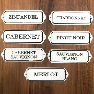 Enamel Wine Signs (Set of 7) Decor Orban & Sons Brand_Orban & Sons CLEAN OUT SALE Home_Decor KTFWHS EnamelWineTagIMG_6176