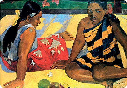 Gauguin Tahitian Women on the Beach Placemat Placemats French Nostalgia Brand_French Nostalgia Home_French Nostalgia Home_Placemats KTFWHS Gauguin_women_on_the_beach