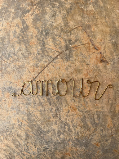 Moroccan Brass Wall Decor "Amour" Metal Wall Ornament Decor Une Vie Nomade Brand_Une Vie Nomade Home_Decor New Arrivals IMG_1837MoroccanBrassMetalWallOrnamentAmourCursive