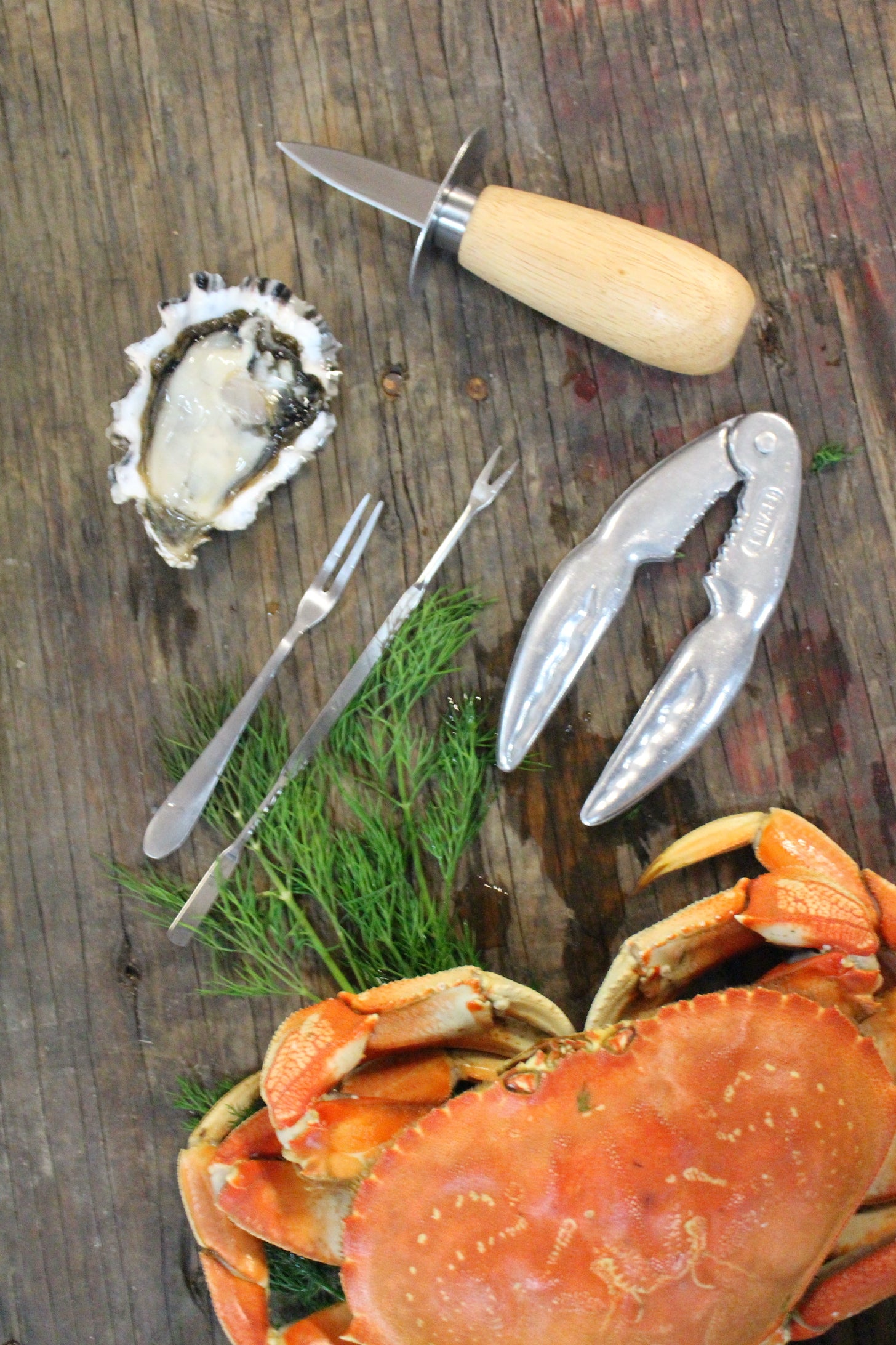 Orban & Sons Seafood Set with Cracker in Wooden Box with Acrylic Lid Cutlery Set Orban & Sons Brand_Laguiole Flatware Sets Gift Sets Kitchen_Dinnerware Laguiole IMG_7783Orban_SonsSeafoodSetwithCrackerinWoodenBoxwithAcrylicLid