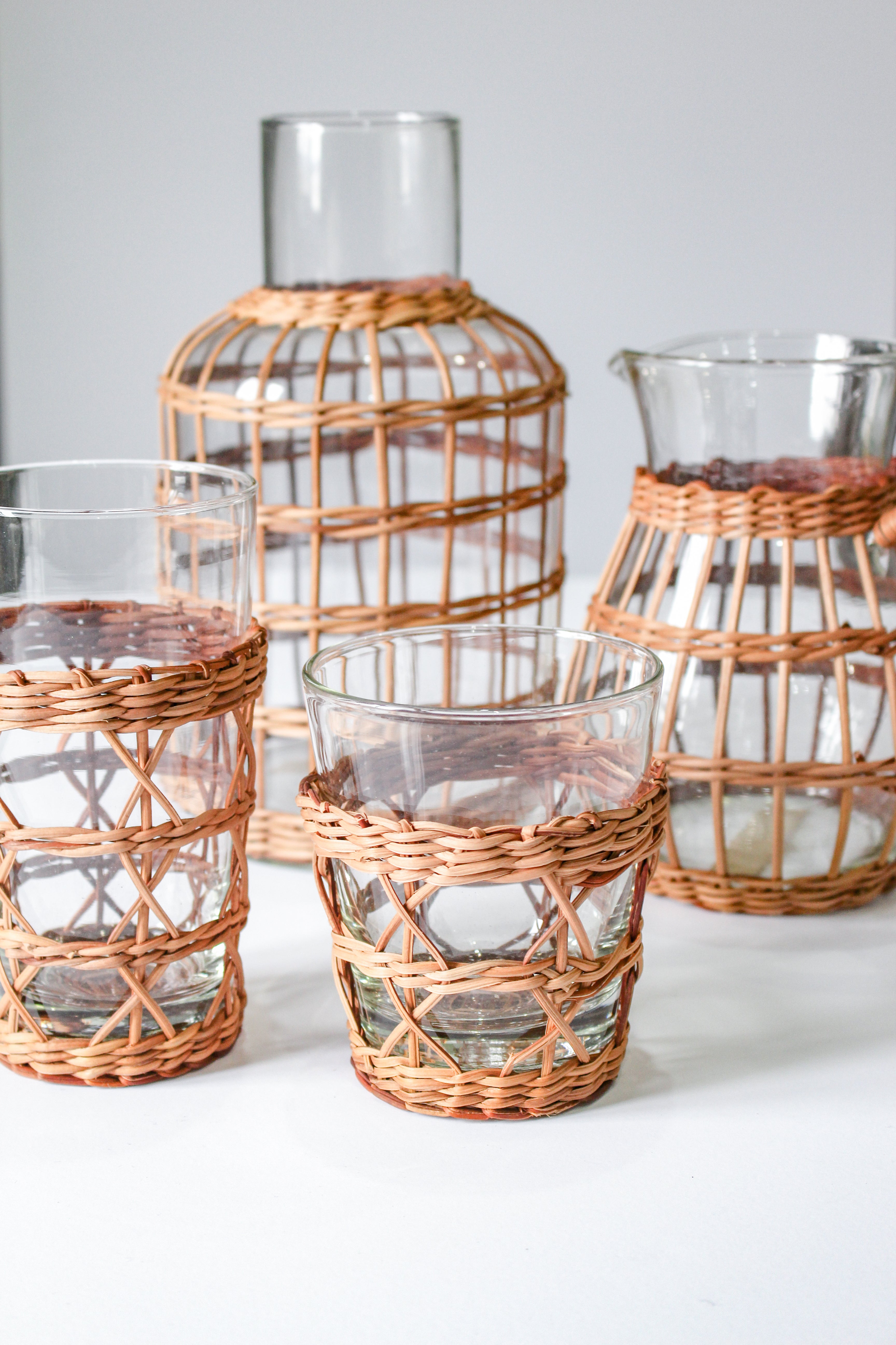 Rattan Cage Highball Glass Rattan Brand_Seagrass & Rattan Kitchen_Drinkware Rattan Spring Collection Tumblers & Highballs IMG_8624_8778da60-4fd9-42e0-aa5f-98ef7f7830a0