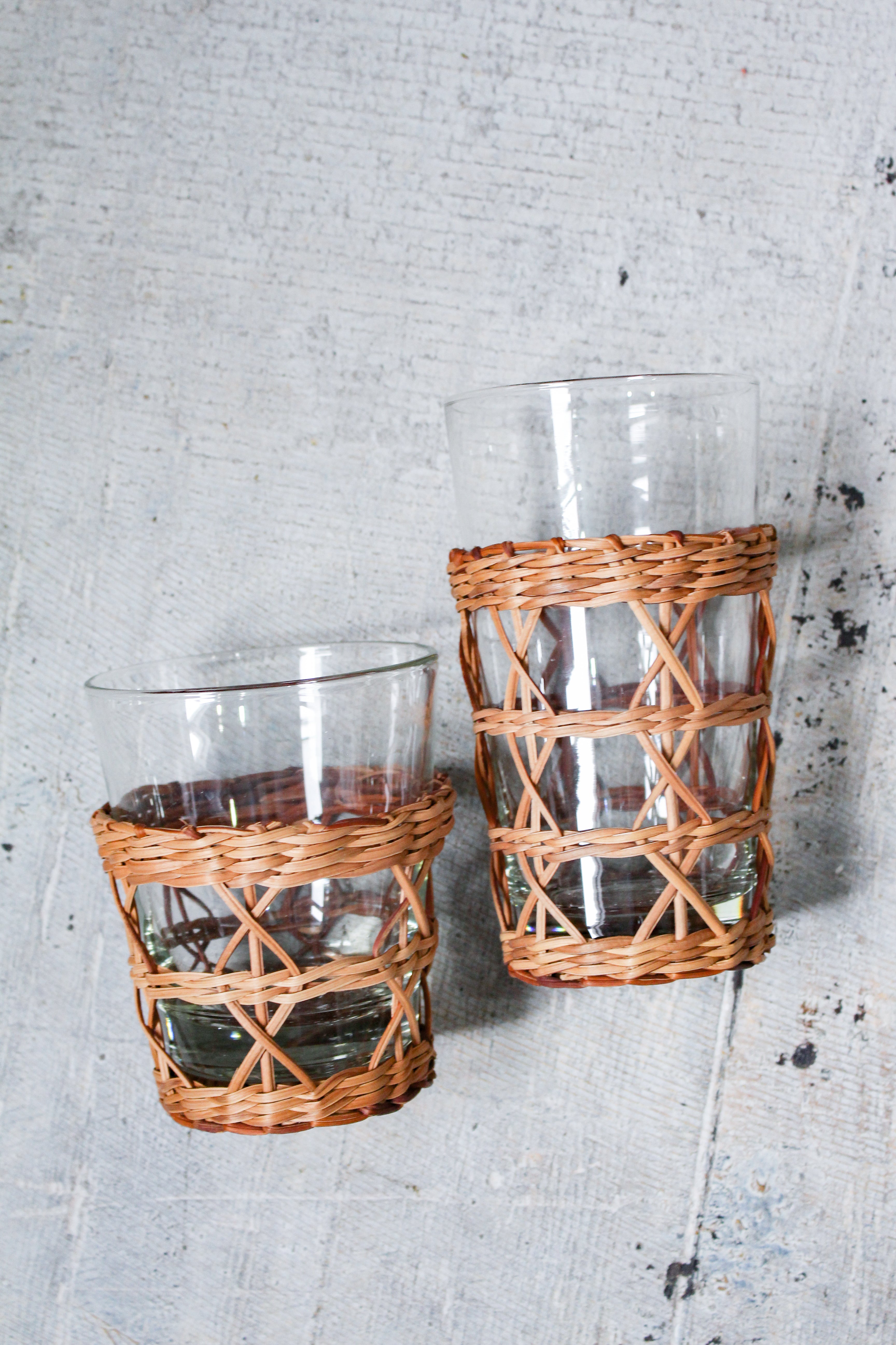 Rattan Cage Highball Glass Rattan Brand_Seagrass & Rattan Kitchen_Drinkware Rattan Spring Collection Tumblers & Highballs IMG_8650