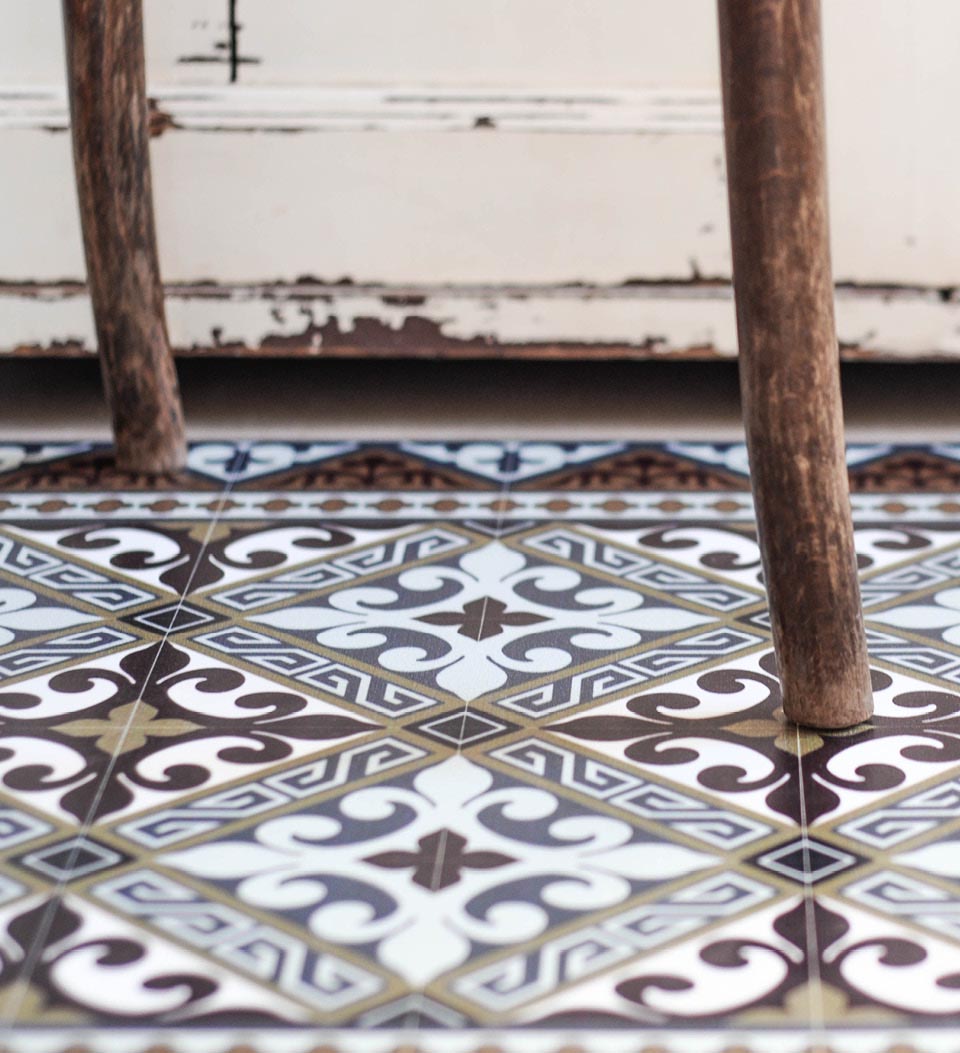 Beija Flor Brown Fleur de Lys Floor Mat (Buy 2 Get 1 Free!) Rugs Beija Flor Brand_Beija Flor Classic Tile Deco Stickers Home_Decor Home_Floor Mats L1-pic6