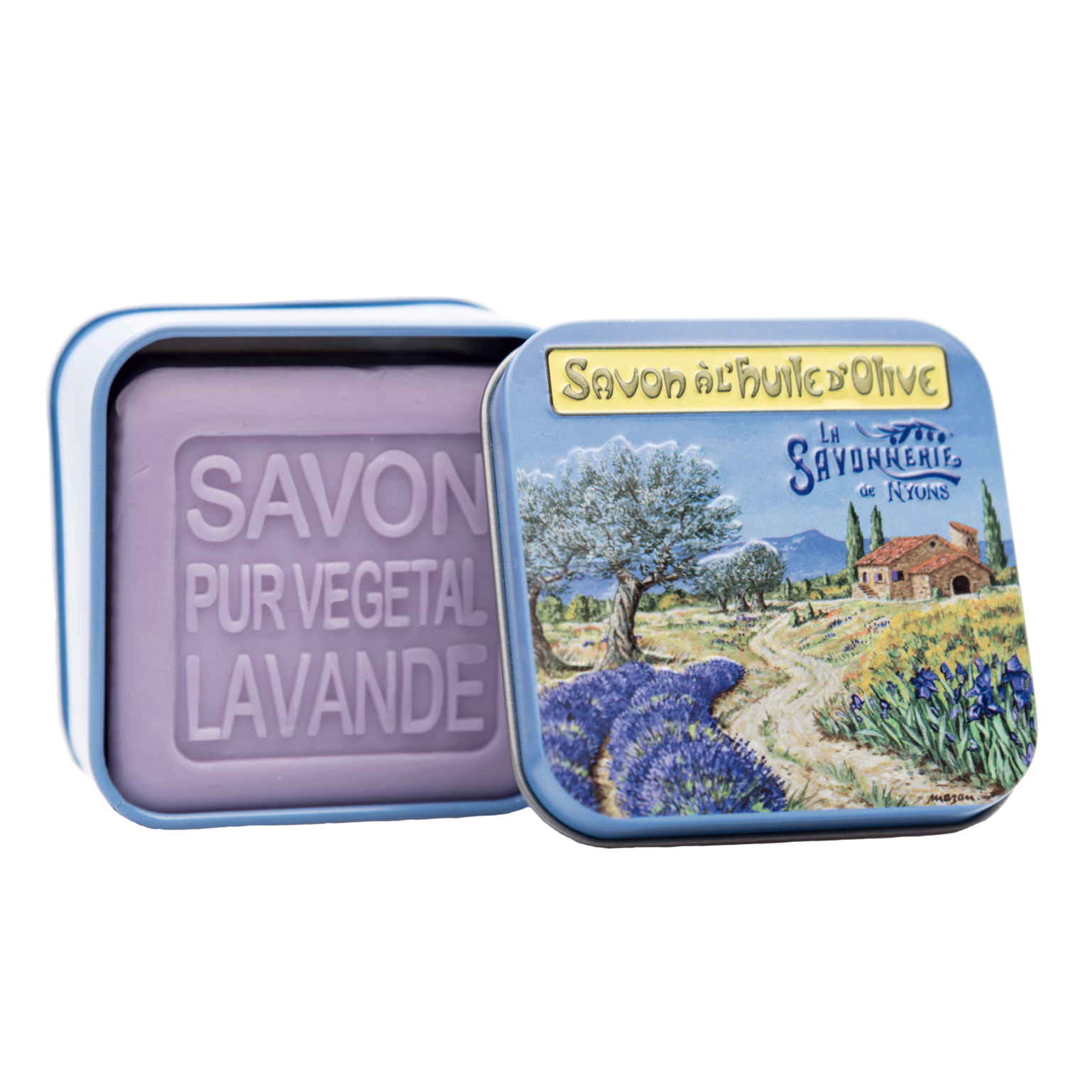 La Savonnerie de Nyons 100g Soap in Tin Box - Landscapes Côte d'Azur Marina Soap La Savonnerie de Nyons Back in stock Bath & Body_Bar Soap Brand_La Savonnerie de Nyons KTFWHS LaSavonneriedeNyons100gSoapinTinBoxProvencePaysage