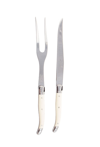 Laguiole Ivory Carving Set in Wood Box Cutlery Set Laguiole Brand_Laguiole Carving Sets Kitchen_Dinnerware Laguiole Laguiole-Ivory-Carving-Set