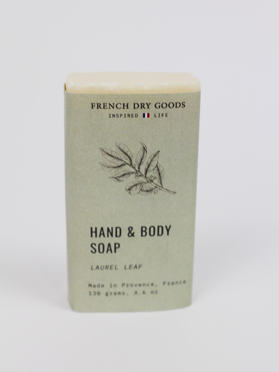 Hand & Body Bar Soap Laurel Leaf 130 grams French Dry Goods Bath & Body_Bar Soap Brand_French Dry Goods New Arrivals new arrivals 2023 Laurel_Leaf_Solid_Soap_1