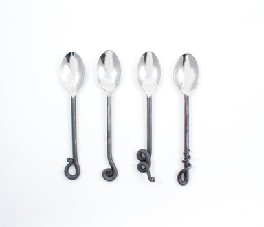 Vineyard Table Hand Forged Cocktail Spoons (Set of 4) Utensils Vineyard Table Brand_Vineyard Table CLEAN OUT SALE Kitchen_Dinnerware KTFWHS MG_4328_offer