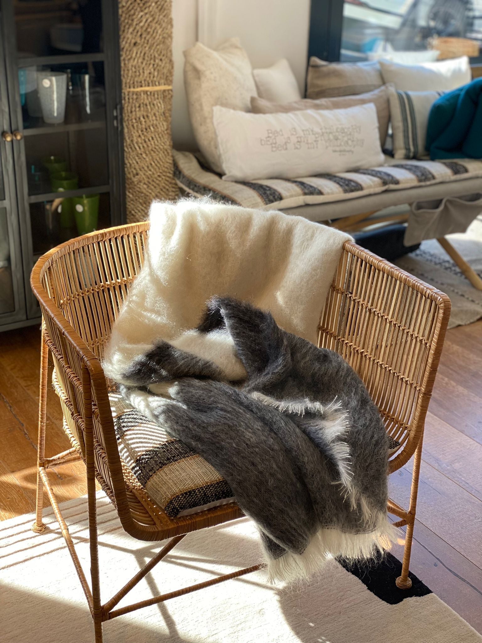 Maison Pechavy 100% Mohair Throw (Carbone) - Blankets - Maison Pechavy - Brand_Maison Pechavy - Home Decor_Blankets - Home_Decor - New Arrivals - Textiles_Throw Pillows & Blankets - MaisonPechavy100_MohairThrow_Carbone_3