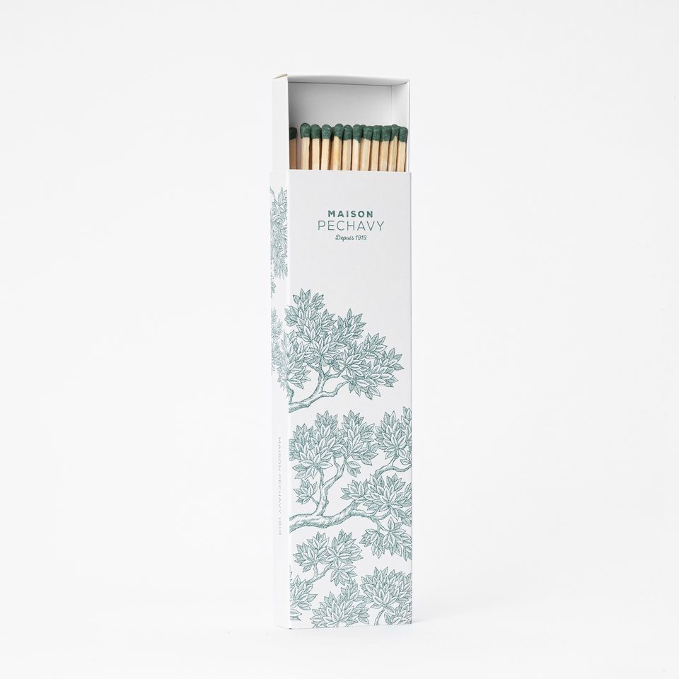 Maison Pechavy Long Matches (White and Lichen) Maison Pechavy Brand_Maison Pechavy Home_Candles & Accessories Maison Pechavy Matches New Arrivals MaisonPechavyLongMatches_WhiteandLichen