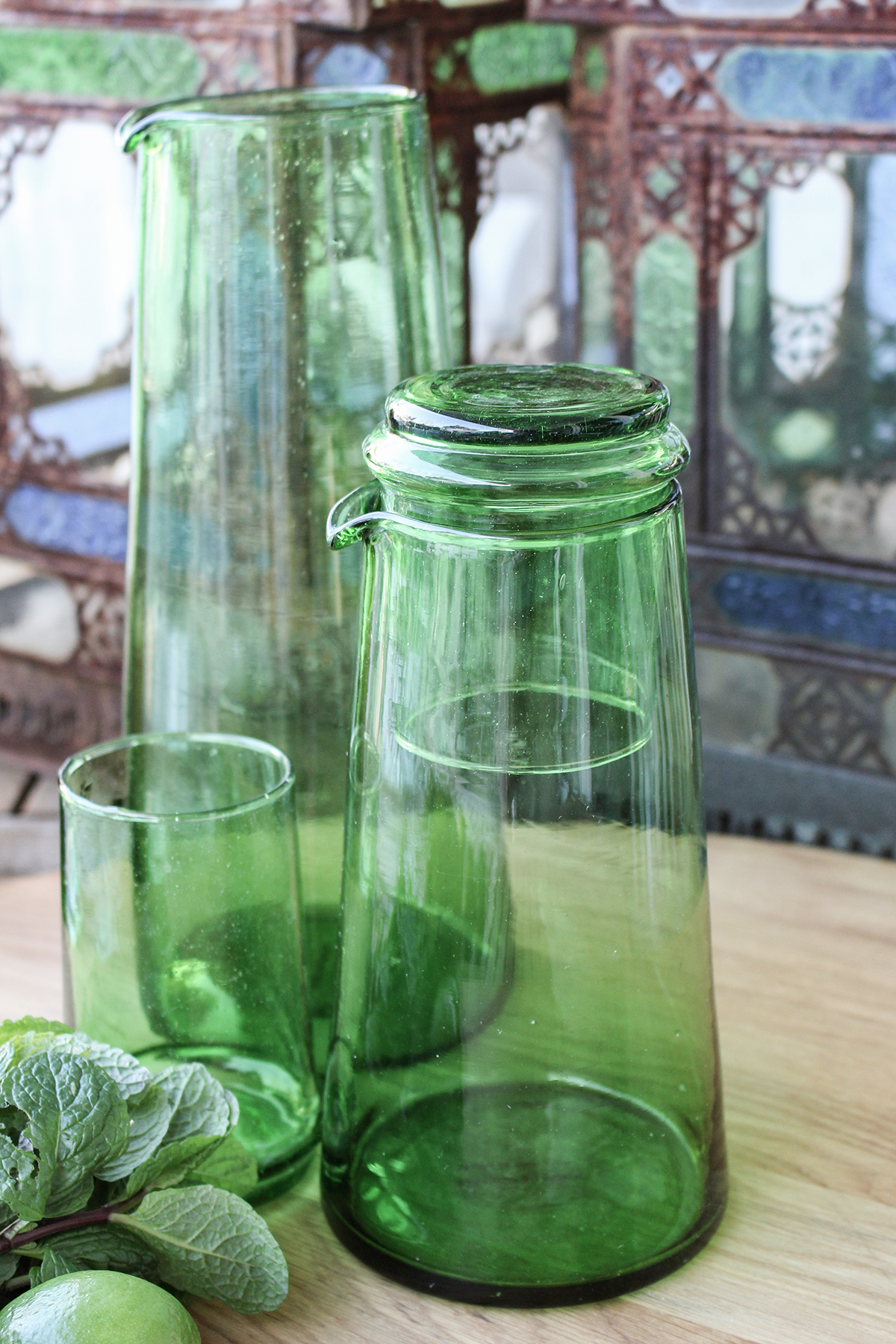 Beldi Small Tapered Carafe Clear — Kiss That Frog