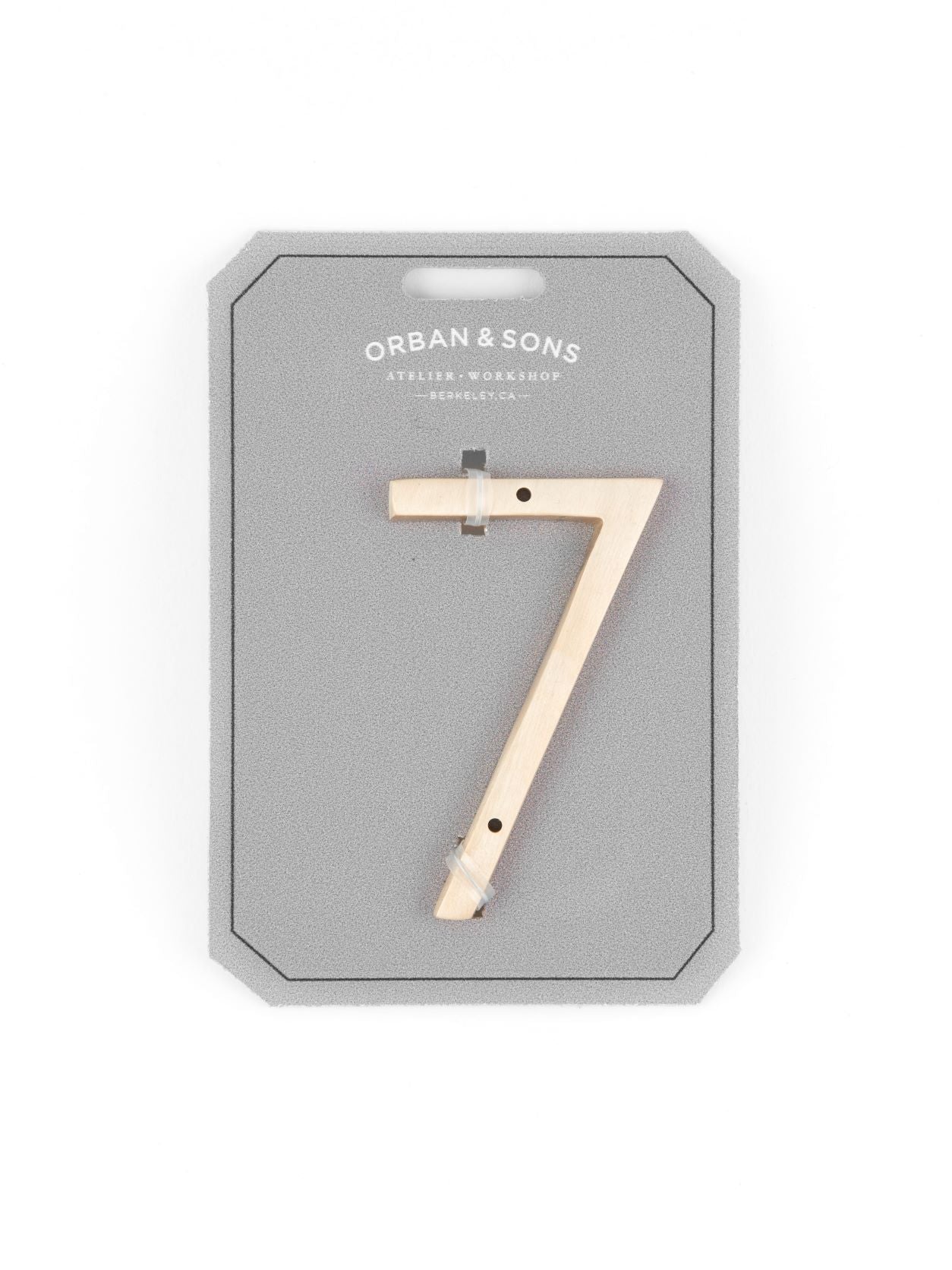 Orban & Sons Brass Numbers 7 House Numbers & Letters Orban & Sons Brand_Orban & Sons CLEAN OUT SALE Corkscrews & Tools Home_Decor KTFWHS Orban & Sons Orban_SonsBrassNumber7_1